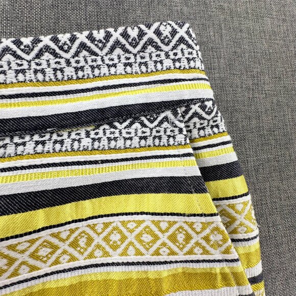 Ann Taylor LOFT Knit Rivera Shorts Sz 0 Yellow White Grayish Black Striped Boho - Picture 9 of 13